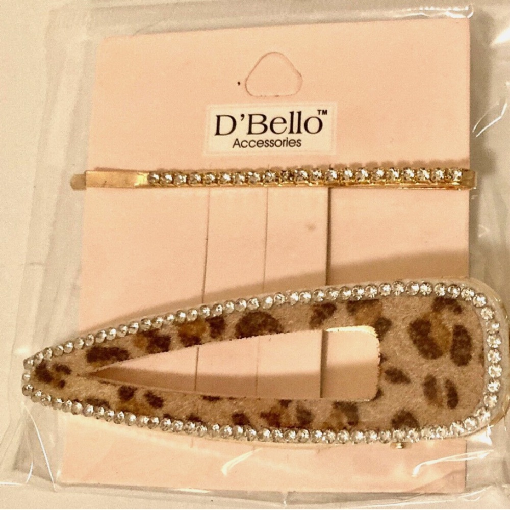 D’Bello Hair Clip Accessories Leopard Print Hair Set